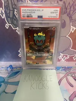 2025 POKEMON JAPANESE M1L-MEGA BRAVE ART RARE #069 MARSHADOW PSA 10 - Image 1