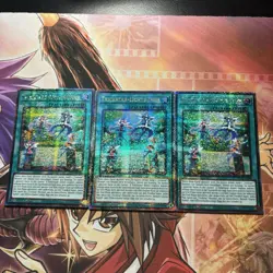 Yugioh! Playset 3x Trickstar-Lichtbuhne Quarter Century Secret Rare -MP24-DE046 - Image 1