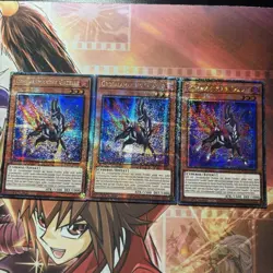 Yugioh! Playset 3x Grosalamander Gazelle Quarter Century Secret Rare -MP24-DE017 - Image 1