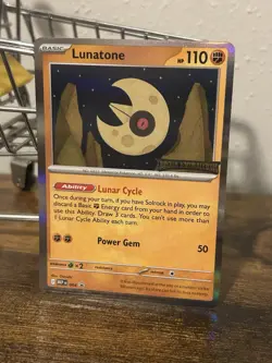 Lunatone 004 Mega Evolutions Holo Stamp Card Pokemon - Image 2