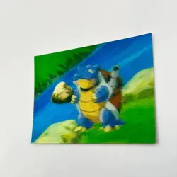 Pokemon Meiji 3D Lenticular Card Blastoise Vintage Japanese Nintendo Very Rare - Image 2