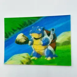 Pokemon Meiji 3D Lenticular Card Blastoise Vintage Japanese Nintendo Very Rare - Image 5