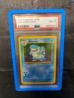 Pokemon TCG Blastoise Holo Card #2 PSA 8 Base Set - Image 1