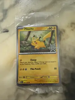 SEALED Pikachu 025/165 Pokemon Holiday Calendar Stamped Promo Card US SELLER - Image 1