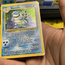 Pokemon TCG Blastoise Base Set Holo Unlimited Rare Card 2/102 HP/DMG - Image 3