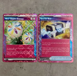 Pokemon Lot Of 2 Ace Spec Cards - Neo Upper Energy 162/162 & Secret Box 163/167 - Image 1