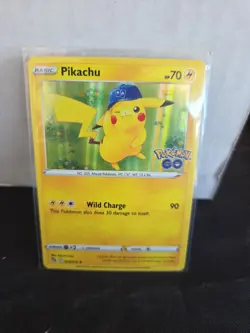 Pokemon Go Pikachu Reverse Holo Rare Card #028/078 2022 NM Mint Condition - Image 1