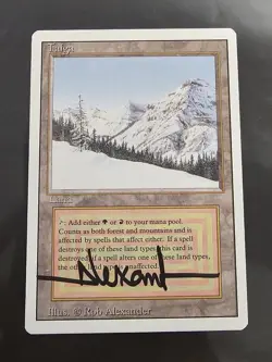 Taiga Revised Edition Magic the Gathering MTG MP Signed by Artist - Image 1