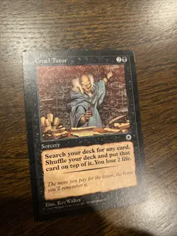 MTG Cruel Tutor LP Light Play Portal 1997 Magic The Gathering Black Sorcery - Image 2