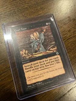 MTG Cruel Tutor LP Light Play Portal 1997 Magic The Gathering Black Sorcery - Image 5