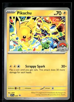 Pikachu SVP 225 - Pokemon TCG Black Star Promo World Championship 2025 Stamp - Image 1