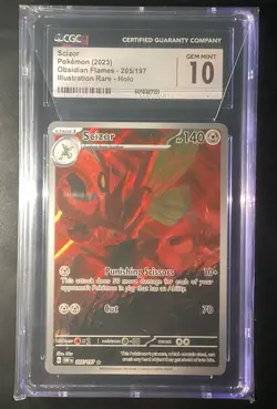 2023 Pokemon Scarlet & Violet Obsidian Flames AR Scizor #205 CGC 10 GEM MINT - Image 3