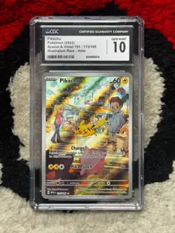 2023 Pokemon Scarlet & Violet 151 IR Pikachu #173 CGC 10 GEM MINT - Image 1