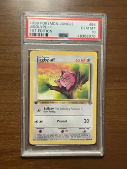 1999 Pokemon Jungle 1st Edition Jigglypuff #54 PSA 10 GEM MINT - Image 1