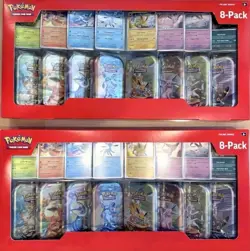 Pokemon Costco Prismatic Evolutions 8-Pack Tin Collection (Set Of 2) - Image 1