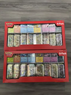 2 Pokemon TCG Prismatic Evolutions Mini Tin Case Sealed Tins, 8Pack Costco - Image 1