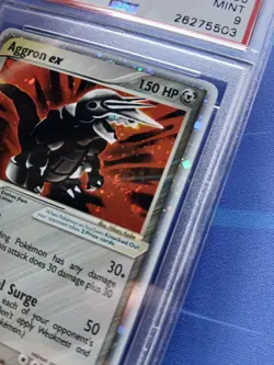 Aggron ex 95/100 EX Sandstorm PSA 9 Mint Pokemon Swirl - Image 3