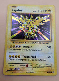 Pokemon TCG Zapdos 42/108 XY Evolutions Holo Rare 2016 English - Image 3
