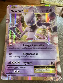 Pokemon Jumbo Oversized Holo 2016 Mewtwo EX - Image 1