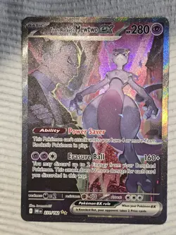 Team Rocket's Mewtwo ex 231/182 SIR Pokemon TCG - Destined Rivals - Image 1