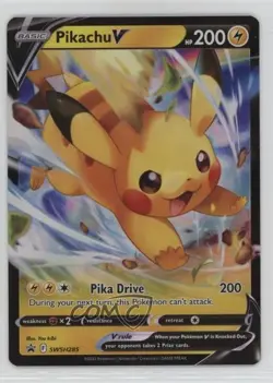 Pikachu V Pokemon Sword & Shield Black Star Promo #SWSH285 - Image 1
