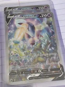 Pokemon TCG Galarian Rapidash V Alternate Full Art 168/198 Chilling Reign NM - Image 1
