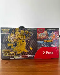 Pokemon TCG Surging Sparks ETB + Booster Bundle Costco Exclusive - Image 1