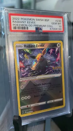 2022 POKEMON SWSH BLACK STAR PROMO #230 RADIANT EEVEE PSA 10 - Image 1