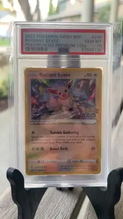 2022 POKEMON SWSH BLACK STAR PROMO #230 RADIANT EEVEE PSA 10 - Image 2