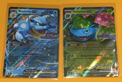 Pokemon Blastoise & Venusaur ex Stellar Crown Stamped GameStop Exclusive Promos - Image 1