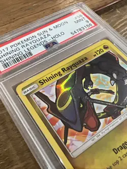 Shining Rayquaza 56/73 Sun&Moon Shining Legends Holo Pokemon Card. PSA MINT 9 - Image 4