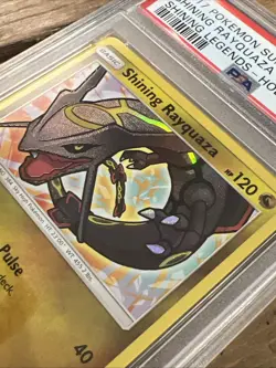 Shining Rayquaza 56/73 Sun&Moon Shining Legends Holo Pokemon Card. PSA MINT 9 - Image 5