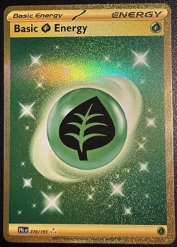Pokemon Cards Grass Energy 278/193 Gold Secret Rare Paldea Evolved - Image 1