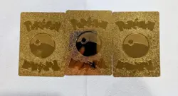 Gold Pikachu Cosplay Pokemon Card Lot of 3 - CUSTOM FAN ART Display Collectible - Image 2