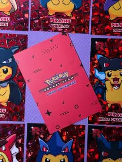 Pikachu Poncho - Team Rocket Card Database - Red Cracked Ice Holo - 9 Card Set - Image 4