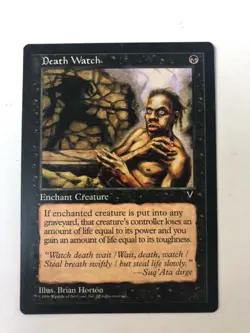 1x Death Watch 1996 Visions Magic Cards, COMBINED SHIPPING - Image 1
