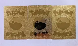 Gold Pikachu Cosplay Pokemon Card Lot of 3 - CUSTOM FAN ART Display Collectible - Image 2