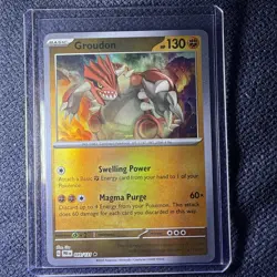 Pokemon Groudon TCG Master Ball Pattern Holo Card 049/131 Prismatic Evolutions - Image 1