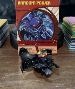 Bakugan Darkus Elfin 200-700G Black G Power Wheel New Vestroia W/ Card Rare! - Image 1