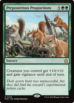 NM Preposterous Proportions, MTG, Foundations, Magic the Gathering, 109 - Image 1