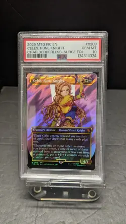 2025 MTG Final Fantasy Celes Rune Knight SURGE FOIL 0209 PSA 10 FF6 - Image 1