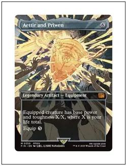 1x Aettir and Priwen, Borderless Art, Final Fantasy, MTG NM - Image 1