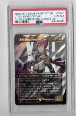 2025 Magic The Gathering Final Fantasy Lightning Army of One SURGE FOIL PSA 10 - Image 1