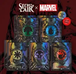 MTG Spider-Man FOIL Secret Lair Drop PRESALE Man Symbiote Lands Raised Foil - Image 1