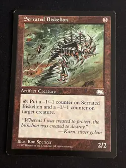 1x Serrated Biskelion Weatherlight LP MTG Magic the Gathering x1 MKE - Image 1