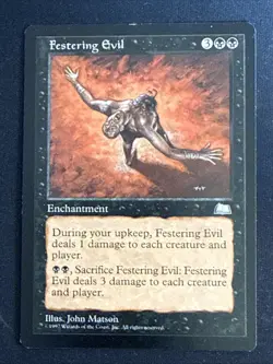 1x Festering Evil Weatherlight LP MTG Magic the Gathering x1 MKE - Image 1