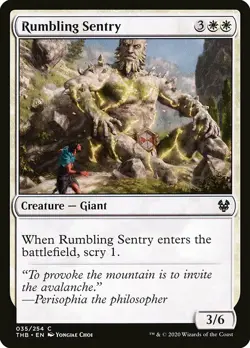 1x Rumbling Sentry - NM English MTG - Theros Beyond Death - Image 1
