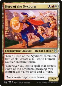 1x Hero of The Nyxborn - NM English MTG - Theros Beyond Death - Image 1