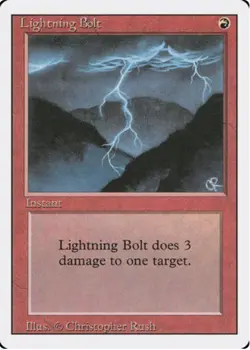 1 x Lightning Bolt - Revised Edition - HP - MTG - Image 1