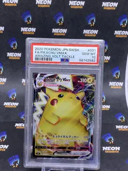 2020 Pokemon Japanese Pikachu Vmax Amazing Volt Tackle Full Art Psa 10 Gem Mint - Image 1